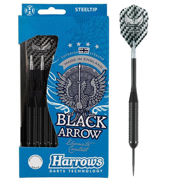 Harrows Black Arrow Brass Ringed Steel Tip Darts