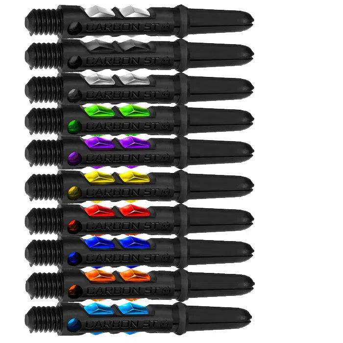 Manches (Shafts) Flèches Harrows Super Grip Carbon - Pour Fléchettes, Mixte Adulte, Noir/argenté - Taille Unique