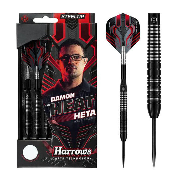 Harrows Damon Heta 90% Black Tungsten Steel Tip Darts-1-21 GRAM-Premier Darts
