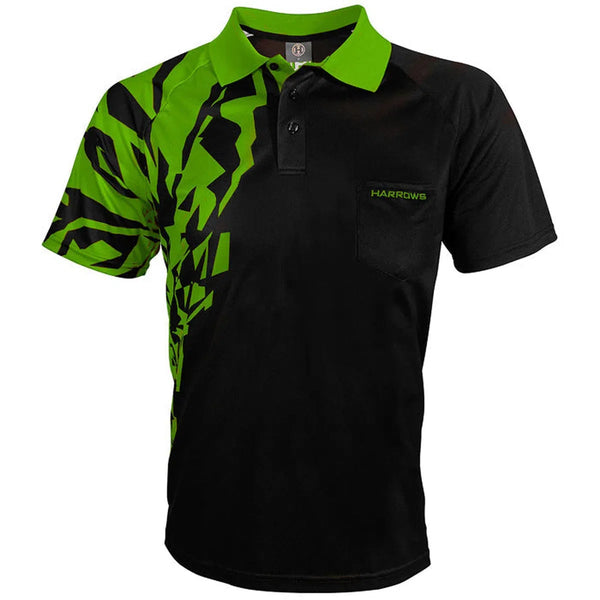 Harrows Darts Green Rapide Darts Shirt-1-SMALL-Premier Darts