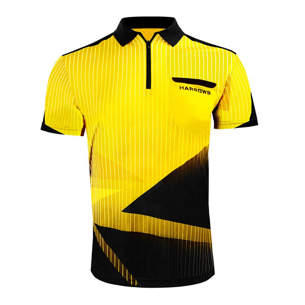 Harrows Darts Shard Yellow Darts Shirt-1-SMALL-Premier Darts