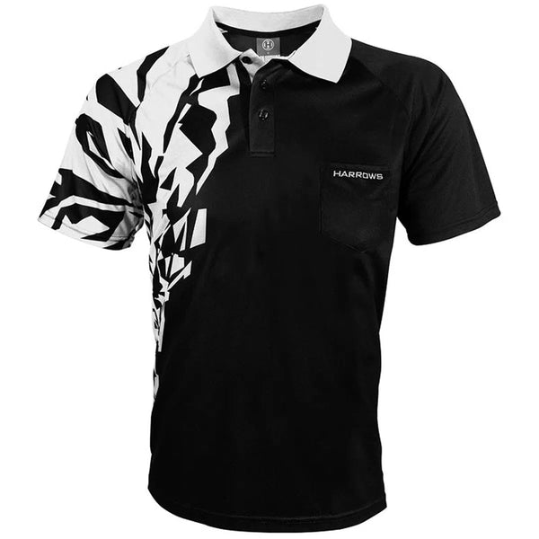 Harrows Darts White Rapide Darts Shirt-1-SMALL-Premier Darts