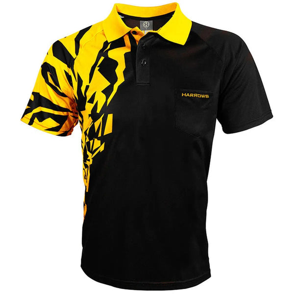 Harrows Darts Yellow Rapide Darts Shirt-1-SMALL-Premier Darts