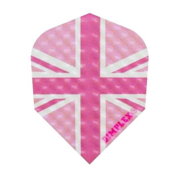 Harrows Dimplex Standard Union Jack Pink Flights-1-Premier Darts