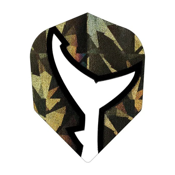Harrows Hologram Standard Shark Tail Camo Flights-1-Premier Darts