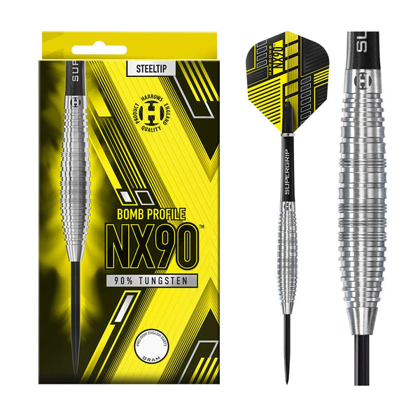 Harrows NX90 Bomb 90% Tungsten Steel Tip Darts-1-21 GRAM-Premier Darts