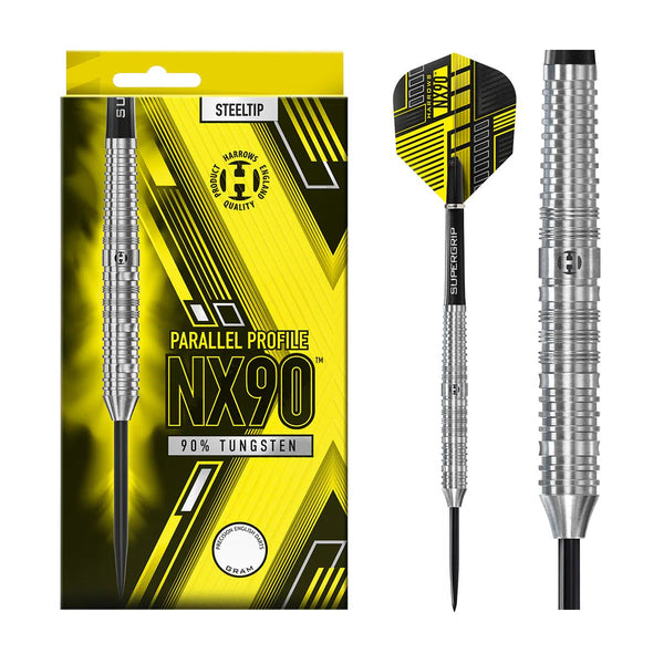 Harrows NX90 Parallel 90% Tungsten Steel Tip Darts-1-22 GRAM-Premier Darts