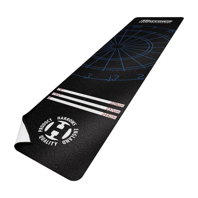 Harrows Fortis Board, Trilight, Nylon Mat & Surround Bundle-16-Black-Premier Darts
