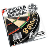 Harrows Official Competition Board, Trilight, Nylon Mat & Surround Bundle-4-Black-Premier Darts