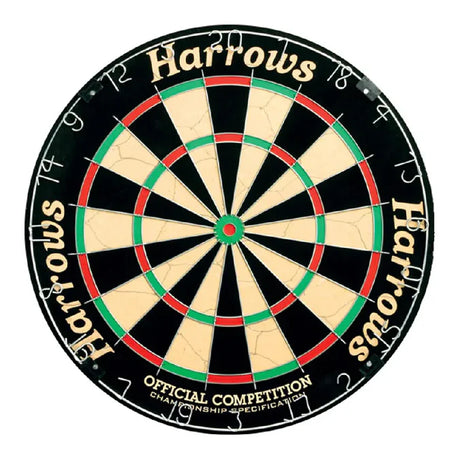 Harrows Official Competition Board, Trilight, Rubber Mat & Surround Bundle-3-Black-Premier Darts