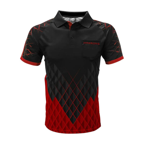 Harrows Paragon Dart Shirt Black & Red-1-MEDIUM-Premier Darts