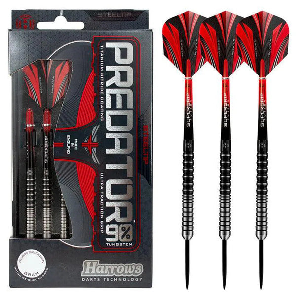 Harrows Predator 90% Tungsten Steel Tip Darts-1-21 GRAM-Premier Darts