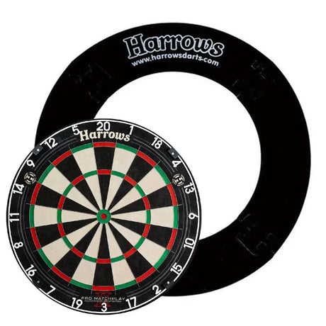 Harrows Pro Matchplay 2 Board & Surround Bundle-1-Black-Premier Darts