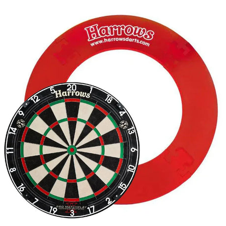 Harrows Pro Matchplay 2 Board & Surround Bundle-2-Red-Premier Darts