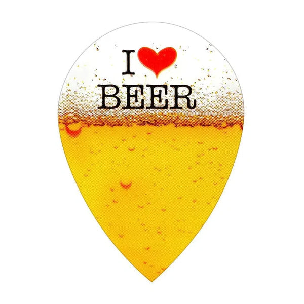 Harrows Quadro Pear Flights - I Love Beer-1-Premier Darts