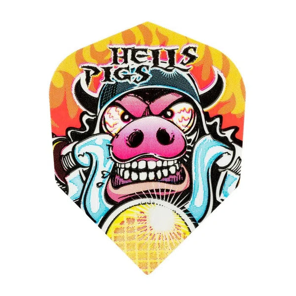 Harrows Quadro Standard Flights - Hells Pigs-1-Premier Darts