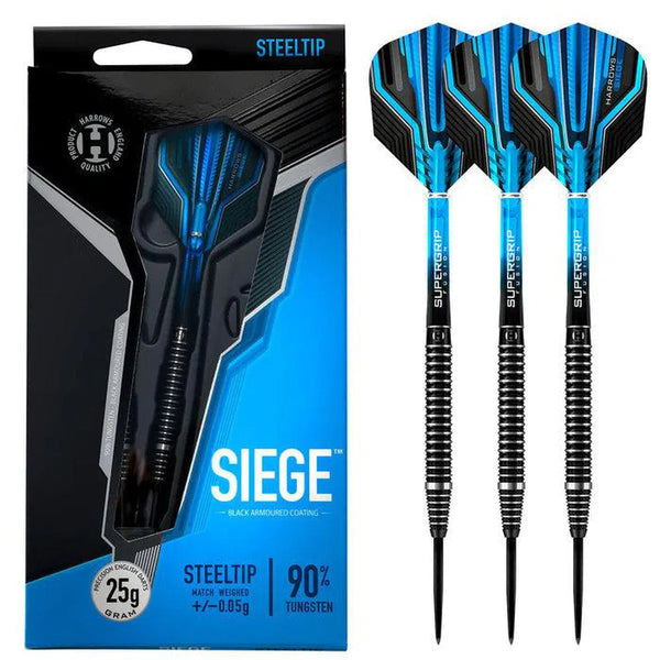 Harrows Siege 90% Tungsten Steel Tip Darts-1-21 GRAM-Premier Darts