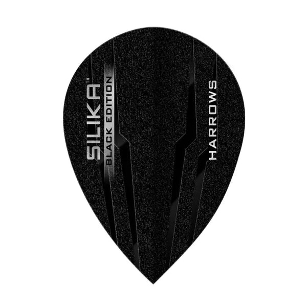 Harrows Silika Black Edition Pear Flights-1-Premier Darts