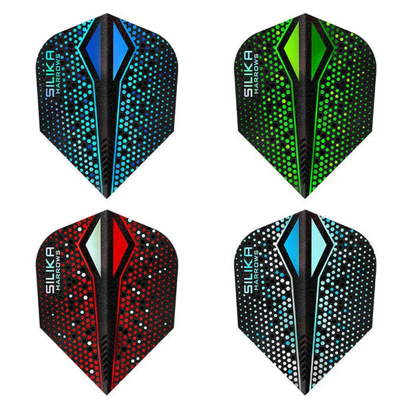 Harrows Silika Colourshift X Tough Crystalline Coating Standard Flights-1-Blue-Premier Darts