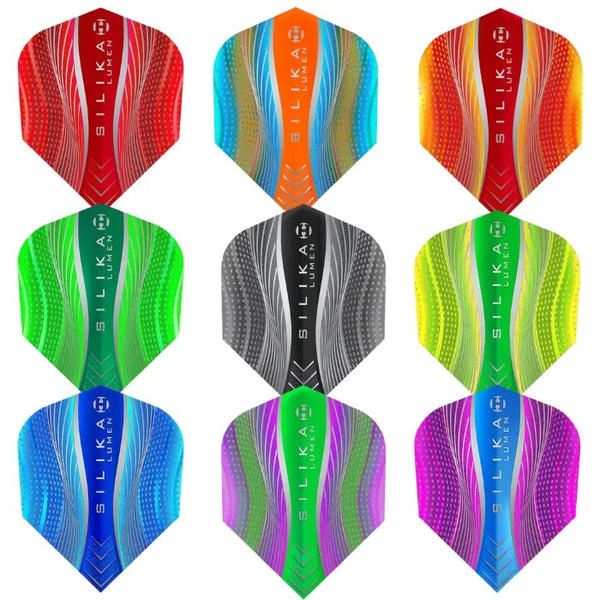 Harrows Silika Lumen Flights-1-Black-No.6-Premier Darts