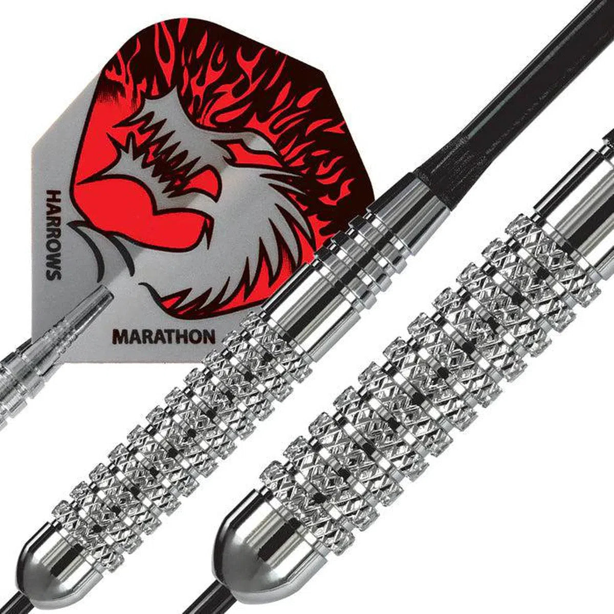 Harrows Silver Arrows Knurled Chromed Brass Steel Tip Darts