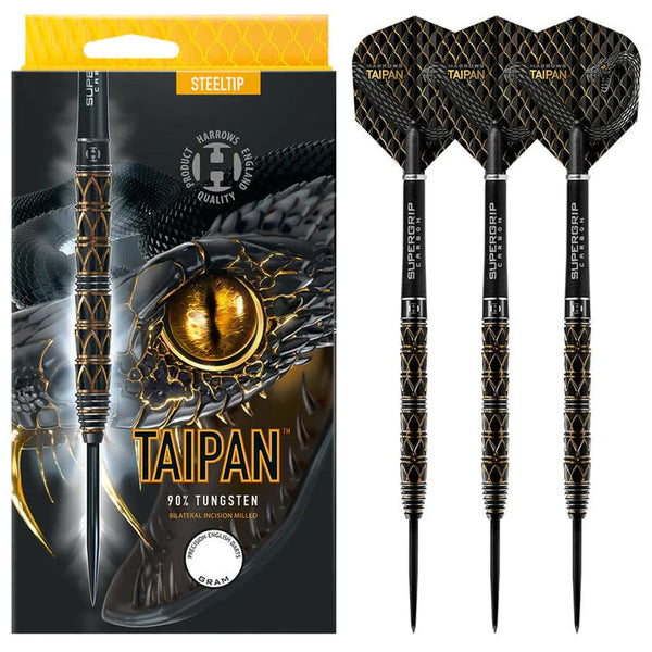 Harrows Taipan 90% Tungsten Steel Tip Darts-1-21 GRAM-Premier Darts