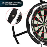 Harrows Pro Matchplay 2 Board, Trilight, Nylon Mat & Surround Bundle-12-Black-Premier Darts