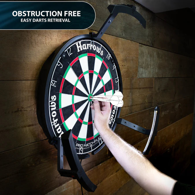 Harrows Pro Matchplay 2 Board, Trilight, Rubber Mat & Surround Bundle-13-Black-Premier Darts