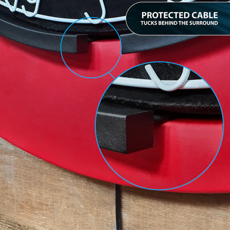 Harrows Fortis Board, Trilight, Rubber Mat & Surround Bundle-15-Black-Premier Darts