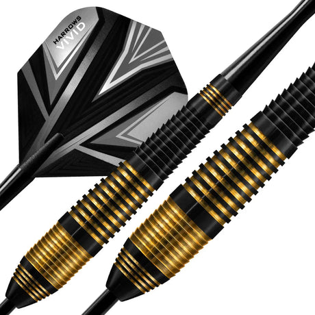 Harrows Vivid Black Brass Steel Tip Darts  Black