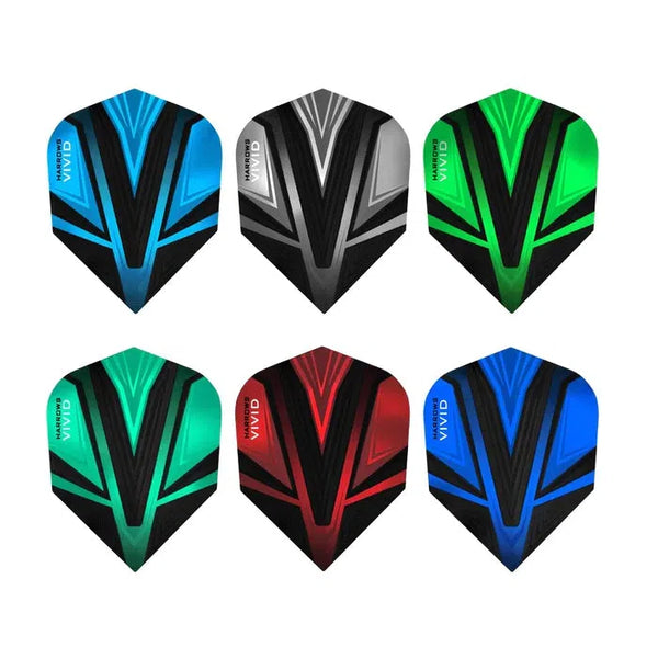 Harrows Vivid Standard Flights-1-Aqua-Premier Darts