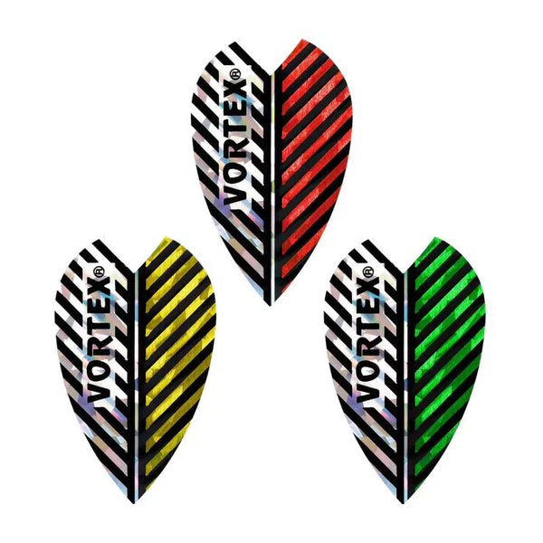 Harrows Vortex Classic SIlver Feather Flights-1-Gold-Premier Darts