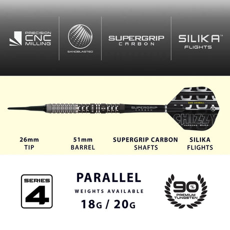 Harrows Chizzy Series 4 90% Tungsten Soft Tip Darts