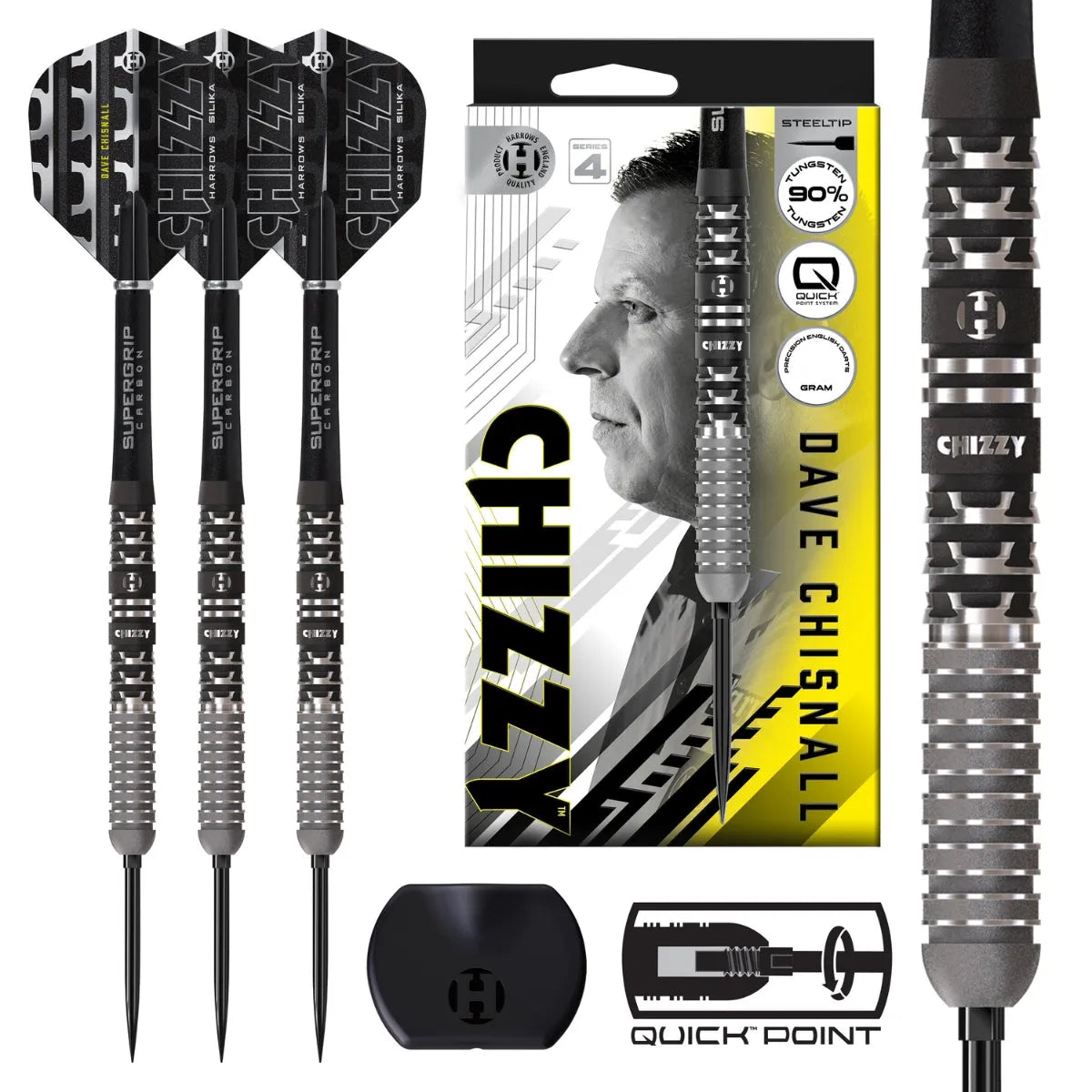 Harrows Chizzy Series 4 QP 90% Tungsten Steel Tip Darts