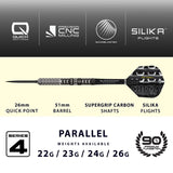 Harrows Chizzy Series 4 QP 90% Tungsten Steel Tip Darts