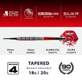 Harrows Damon Heta Series 4 90% Tungsten Soft Tip Darts