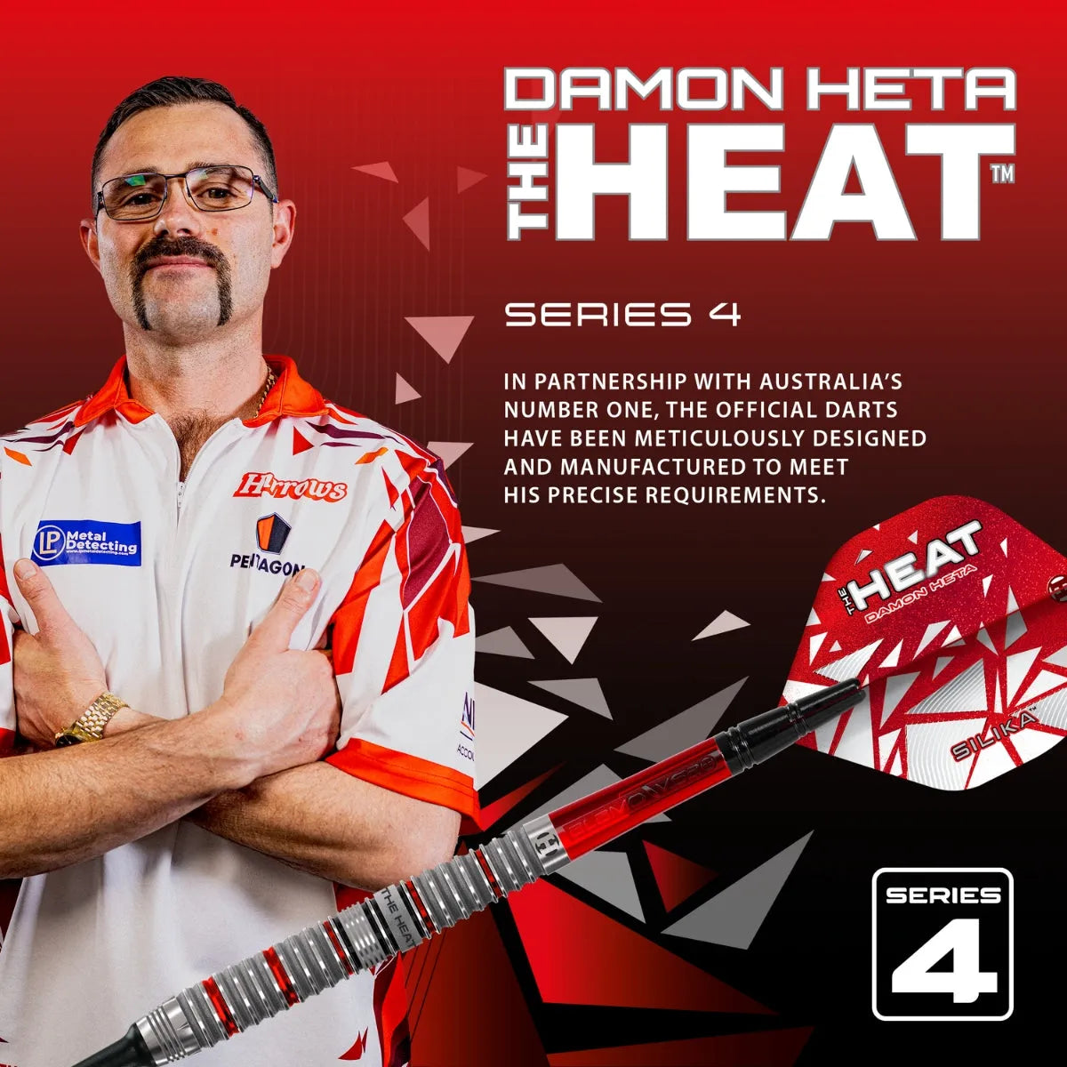 Harrows Damon Heta Series 4 90% Tungsten Soft Tip Darts