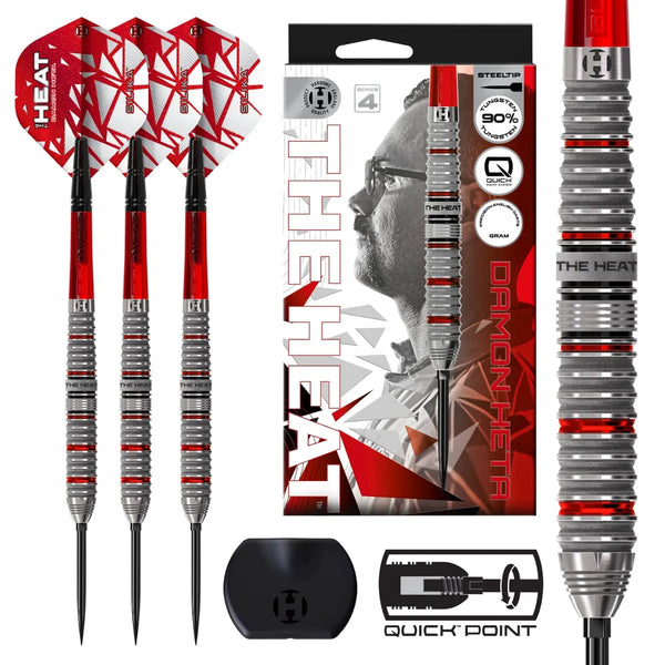 Harrows Damon Heta Series 4 QP 90% Tungsten Steel Tip Darts-1-21 GRAM-Premier Darts