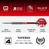 Harrows Damon Heta Series 4 QP 90% Tungsten Steel Tip Darts