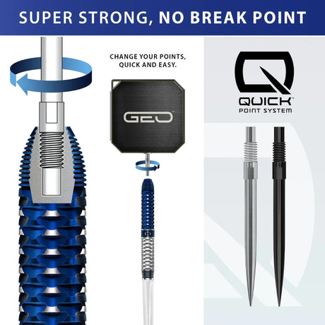 Harrows Geo 01 Parallel QP 90% Tungsten Steel Tip Darts