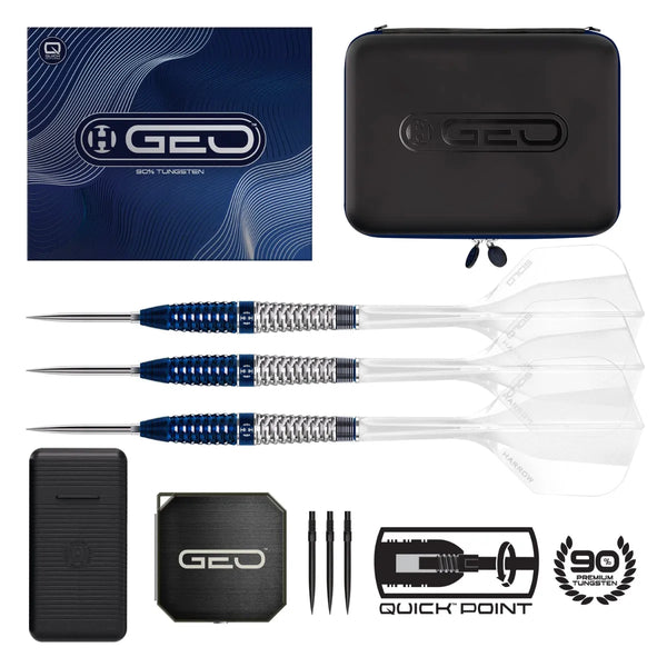 Harrows Geo 02 Torpedo QP 90% Tungsten Steel Tip Darts-1-23 GRAM-Premier Darts