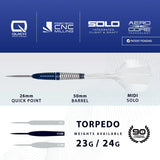Harrows Geo 02 Torpedo QP 90% Tungsten Steel Tip Darts