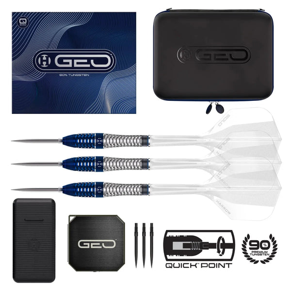 Harrows Geo 03 Bomb QP 90% Tungsten Steel Tip Darts-1-23 GRAM-Premier Darts