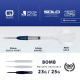 Harrows Geo 03 Bomb QP 90% Tungsten Steel Tip Darts