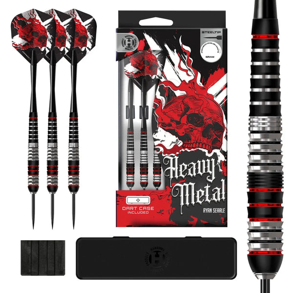 Harrows Ryan Searle Heavy Metal Stainless Steel Tip Darts-1-22 GRAM-Premier Darts