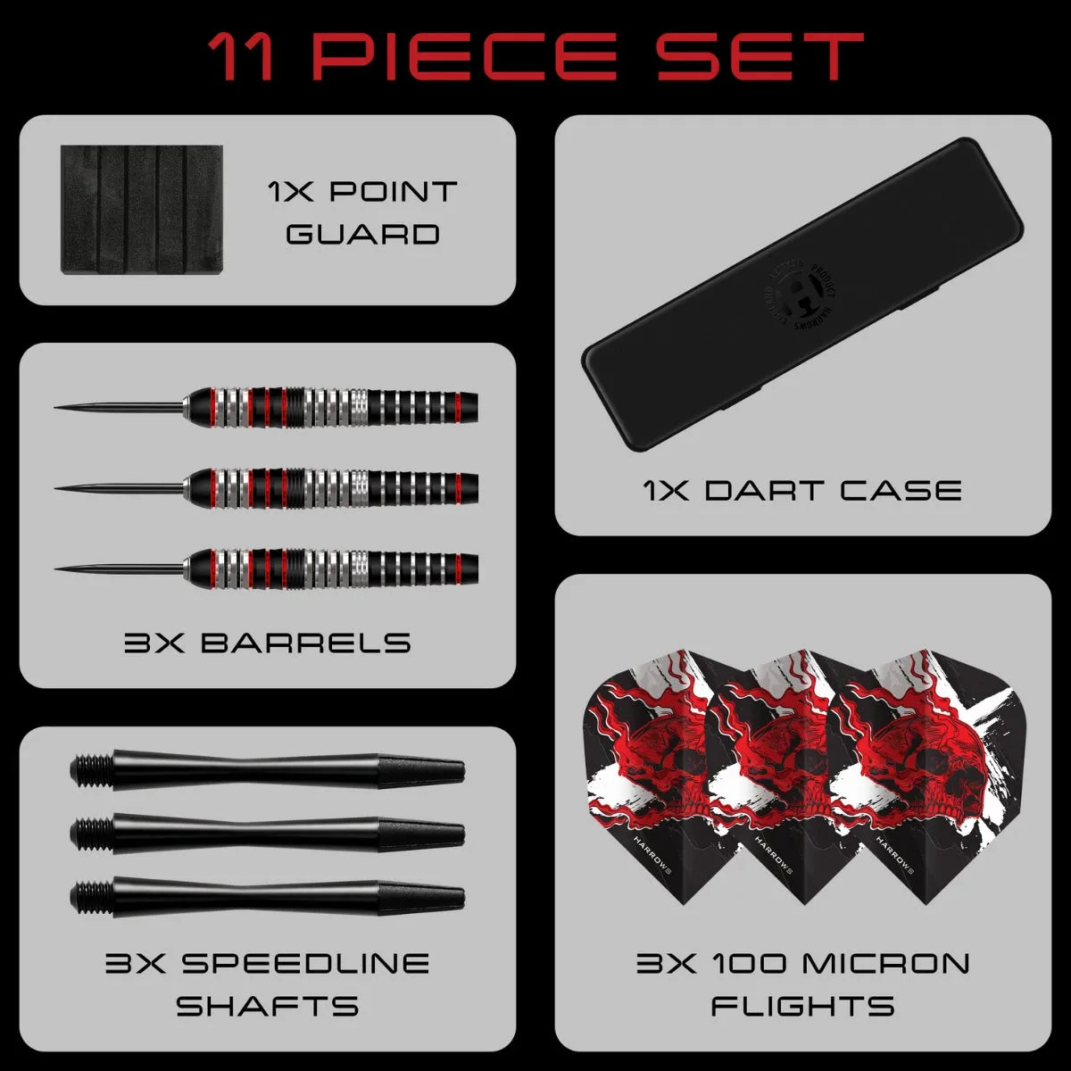 Harrows Heavy Metal Stainless Steel Tip Darts