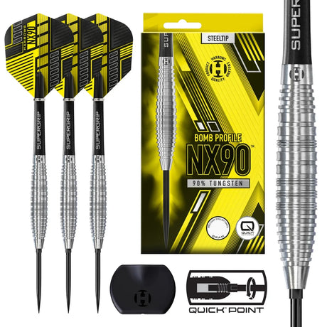 Harrows NX90 Bomb QP 90% Tungsten Steel Tip Darts
