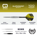 Harrows NX90 Bomb QP 90% Tungsten Steel Tip Darts
