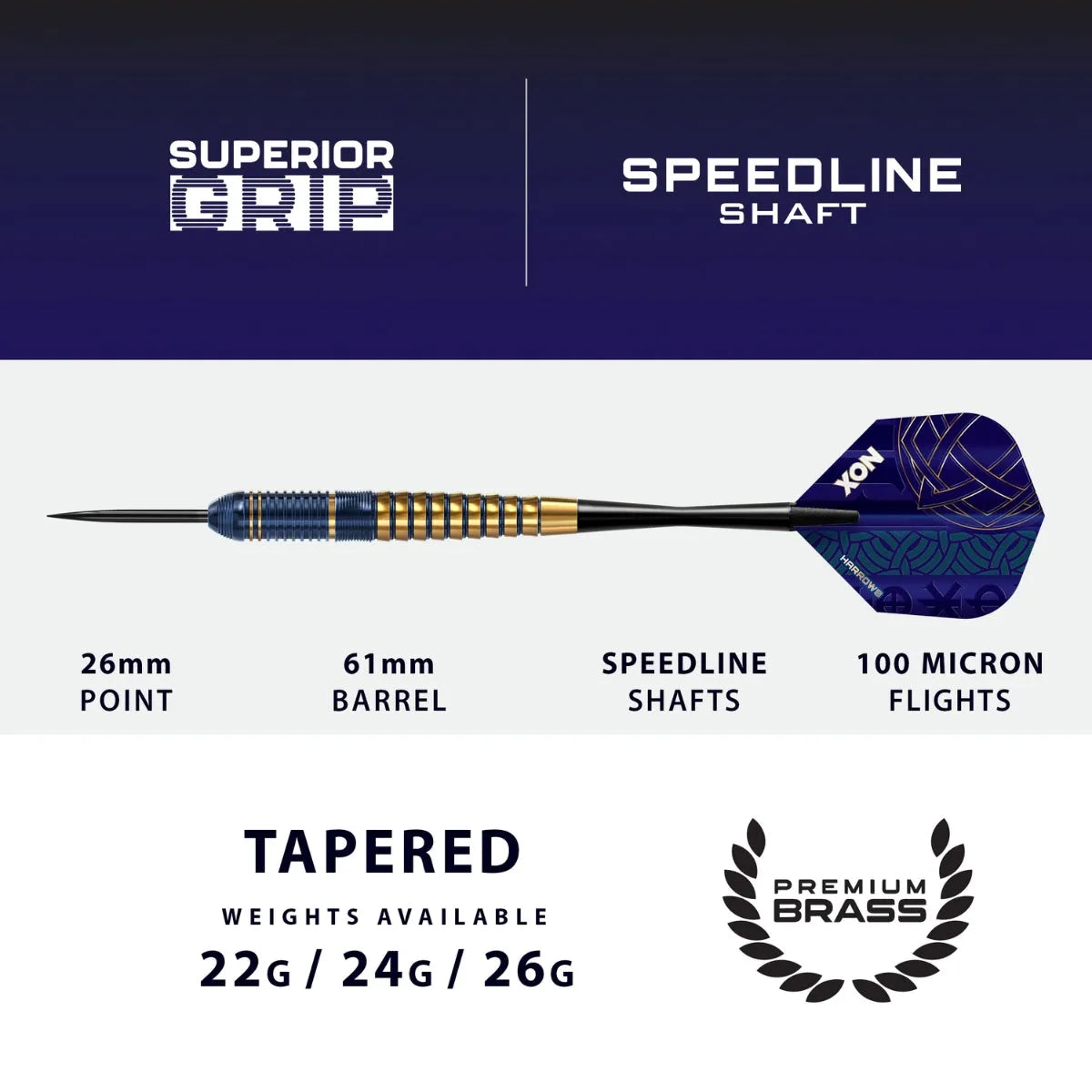 Harrows Nox Brass Steel Tip Darts