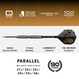 Harrows Opus QP 90% Tungsten Steel Tip Darts